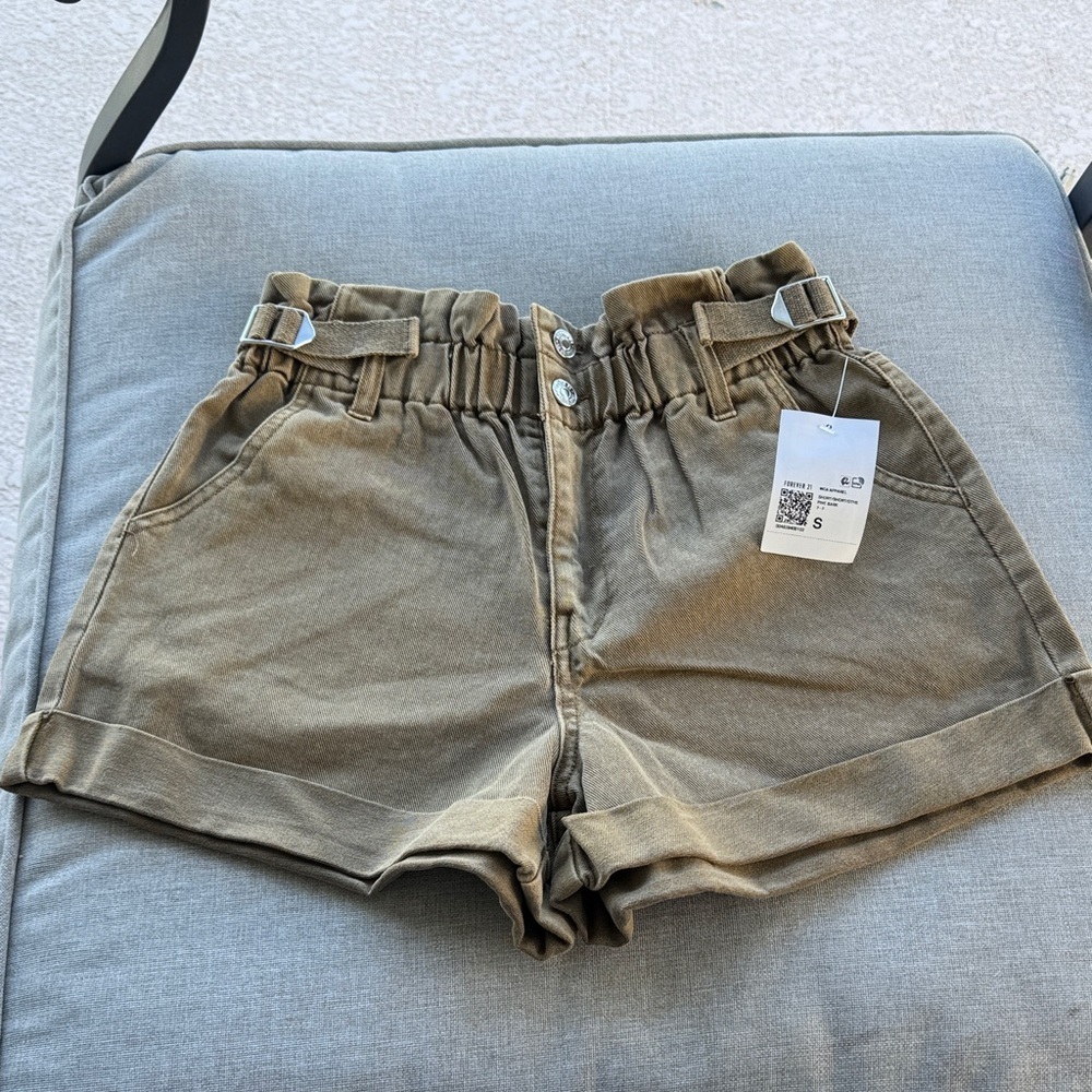Forever 21 High-Waisted Brown Shorts